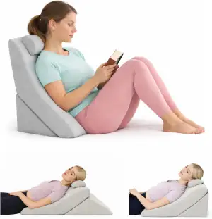 Lesekissen – Rückenkissen, verstellbare Kopfstütze, Memory-Schaum, abnehmbarer B