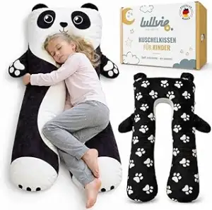 Lullvie Panda Kuscheltier Kissen 118x56cm Seitenschläferkissen Schlafkissen für 