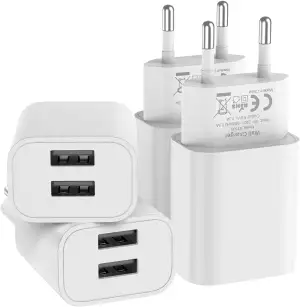4er Pack USB ladegerät für iPhone 16 15 14 Plus Pro Max 13 12 11 SE Samsung Andr