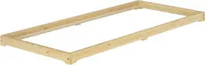 Erst-Holz®Bettrahmen Bodenbett Futon extra niedriges Holzbett 90x200 Kiefer lack