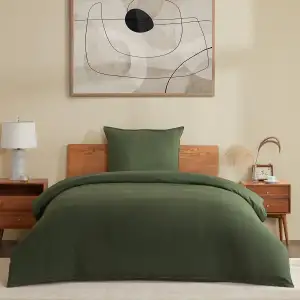 DAPU Leinen Bettwäsche, 100% Reiner französischer Flachs Atmungsaktives Bettwäsc