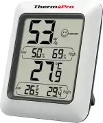 ThermoPro digitales Thermo-Hygrometer Thermometer Innen Raumthermometer mit Aufzeichnung Innen- Außenthermometer mit Raumklima-Indikator Luftfeuchtigkeitmesser für Raumklimakontrolle Klima Monitor