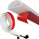 Kabelkanal Weiß Selbstklebend Flexibel,Kabelschacht Weiss,Kabelkanal TV Wand,Kabel Verstecken Kan...