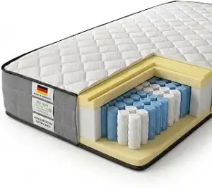 KNERST Royaldream Taschenfederkernmatratze 180 x 200 cm - Matratze mit 7-Zonen F