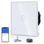 BSEED WLAN Smart Touch Lichtschalter (Neutralleiter Erforderlich), WIfI Schalter aus Glas, Alexa ...