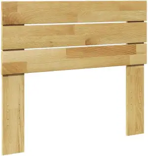 Kopfteil 100 cm Massivholz Eiche stabil, robust, mit Holzbeinen für Bettgestell, geeignet für 100 cm Matratzenbreite, langlebig, natürliche Maserung, ideal für Schlafzimmer