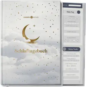 LEBENSKOMPASS® Schlaftagebuch Cozy - Undatiertes 12-Wochen-Journal zur Dokumenta