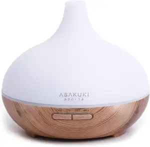 ASAKUKI 300ml Aroma Diffuser für Duftöle, Premium Ultraschall Luftbefeuchter Aro
