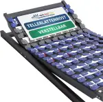 AM Qualitätsmatratzen 7 Zonen Tellerlattenrost 90x200 verstellbar bis 130 kg mit 45 Tellern - Made in Germany - Punktelastisches Tellerlattenrost Kopf und Fußteil verstellbar 90x200