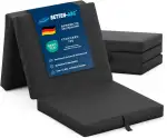 Betten-ABC - Faltmatratze anthrazit (3-TLG.) - ideale für Gäste - Klappmatratze für Reisen, Camping & Kinder zum Spielen - Oeko-TEX-Zertifiziert - Bezug aus Baumwolle & Polyester - leicht verstaubar