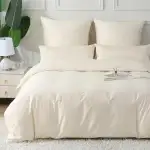 MILDLY Satin Bettwäsche 135x200 Baumwolle,100% Langstapelige Baumwolle Seidig Luxus Bettzeug, Öko...