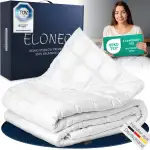 ELONEO NEU Gewichtsdecke 135x200 cm mit 7 kg, TÜV und Oeko-Tex Zertifiziert, Weighted Blanket aus 100% Baumwolle, Entspannungsdecke & Anti-Stress Therapiedecke, schwere Decke zum Schlafen