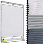 WOLTU Wabenplissee ohne Bohren verdunkelung Thermo Doppelplissee Klemmfix Zweifarbig 50x130cm Wei...