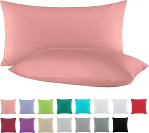 BaSaTex Doppelpack Baumwolle Renforcé Kissenbezug 40x60 cm | Kissenbezüge aus 10