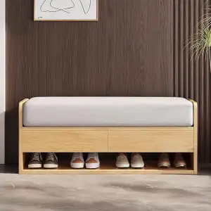 Schuhregal mit Sitzbank, Schrankbank, Flurbank, Bank for Schlafzimmer, Fußende B