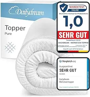 Dailydream Matratzen Topper 180x200cm | Memory Foam | 5cm hoch | Edition Pure, M