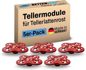 Betten-ABC Tellermodule für Tellerlattenroste - 5er-Set - individuell Verstellba