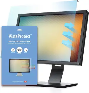 VistaProtect Premium Anti-Blaulichtfilter für Computermonitore, Abnehmbar (26" b