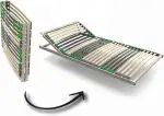 Lattenrost2go FlexSTAR Lattenrost 90x200 cm - Verstellbares Kopfteil, 28 Federleisten, 7 Zonen, Härtegrad anpassbar, bis 140 kg, Montagefrei, Ergonomischer Holz-Schlafkomfort