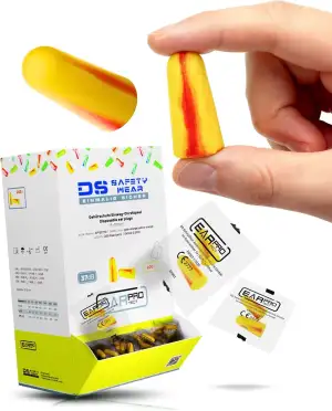 Gehörschutzstöpsel Spender mit 400 Ohrstöpsel (200 Paar) - Lärmschutz Ohrstöpsel 37dB Ohrenstöpsel Baustelle - Professioneller Ohrstöpselspender für Betriebe