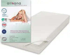 Allsana Allergiker Matratzenbezug 100x200x30 cm | Allergie Bettwäsche | Anti Mil