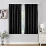 CUCRAF Vorhänge Blickdicht mit Kräuselband 2 Stück H145 x B140 cm Thermovorhang Schallschutz Verdunklungsvorhänge Kälteschutz für Wohnzimmer Kinderzimmer Schlafzimmer Vorhang