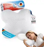 Seitenschläferkissen ACAMAR für erholsamen Schlaf, Vom Regenerationspartner des DSV Olympia Teams 2024, Schmetterlings-Kissen mit Thermo Bezug für Seitenschläfer, Ergonomisches Memory Foam-Kopfkissen