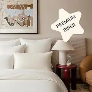 Biber Bettwäsche 155x220 Weiß – Flanell Winterbettwäsche Set aus 100% Baumwolle,