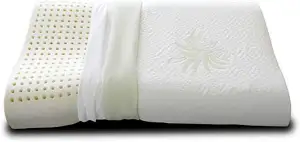 Evergreenweb Ergonomisch Nackenstützkissen 40x80 h9 cm aus Latex mit Kern aus 10