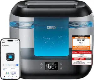 Dreo Smart Luftbefeuchter für Schlafzimmer, oben befüllbarer 4L Supergroßer Kühl