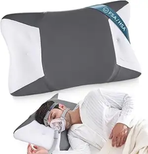 CPAP Kissen für Seitenschläfer & Rückenschläfer, Memory Foam Schlafapnoe Kissen 