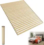 UISEBRT Rollrost Lattenrost aus Fichtenholz, 23 Leisten, 140 x 200 cm Rolllattenrost, Holzlatten mit schwarzem Gummiband, für alle Matratzentypen geeignet, Tragkraft bis 300 kg