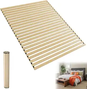 UISEBRT Rollrost Lattenrost aus Fichtenholz, 23 Leisten, 140 x 200 cm Rolllatten