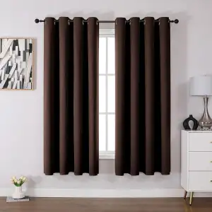 CUCRAF Verdunklungsvorhänge Thermovorhang Kälteschutz 2er Set H175 x B140cm Vorh