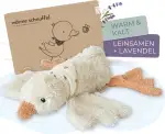 BJORKI Wärmekissen Baby & Kinder - Kuscheltier Wärmekissen mit Leinsamen Füllung für die Mikrowelle - Perfekt als Schlummer Kuscheltier und beruhigendes Kuschelkissen für Wärme & Wohlbefinden