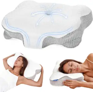 Nackenkissen Kopfkissen Memory Foam Kissen, Ergonomisches Kopfkissen Seitenschlä