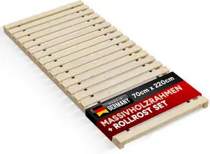 TUGA - Holztech Stabiler unbehandelter Naturholz Lattenrost bis 300Kg Flächenlas