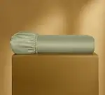 Mako Satin Spannbettlaken 90x200cm Baumwolle Grün Salbeigrün | 100% Bio Baumwolle Bettlaken 90x20...