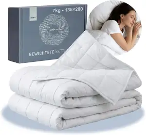 Degrees of Comfort Gewichtsdecke 135x200cm 7kg, Anti Stress Therapiedecke aus 10