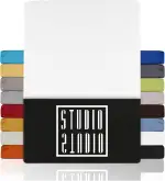 STUDIO Basic Spannbettlaken 100x200cm – Jersey-Spannbetttuch aus 100 % gekämmter Baumwolle – Weiß – Öko-Tex Zertifiziert, bügelfrei & elastisch – für Matratzen 15–25 cm