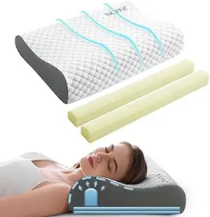 Memory Foam Kopfkissen Orthopaedische Kissen nackenstützkissen - für Magen, Seit
