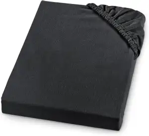 sleepling Biber Spannbetttuch, Feinbiber Spannbettlaken, Made in Germany, 100% Baumwolle, Matratzen bis 23 cm Höhe, Rundum Gummizug, Ökotex, waschbar 60 Grad, 120 x 200, anthrazit