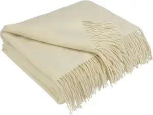 LYHome Kaschmir Decke mit Merino - Luxus Tagesdecke Kuscheldecke Wolldecke Sofad