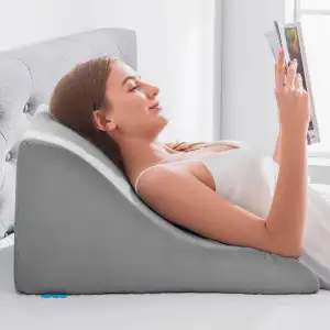 Lesekissen für Bett und Sofa - Memory Schaum Keilkissen - Ergonomisches Rückenle