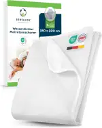 Sensalou Matratzenschoner 180x220 cm – wasserdicht, atmungsaktiv, geräuschlos – Spannbezug für Bo...