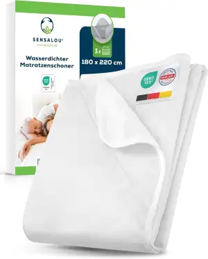 Sensalou Matratzenschoner 180x220 cm – wasserdicht, atmungsaktiv, geräuschlos – 