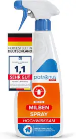 Milbenspray für Matratzen und Polster 500 ml - speziell für Hausstaub-Allergiker - Milben-Spray mit Sofort- & Langzeitschutz als Abwehr-Mittel gegen Hausstaubmilben - effektiv & laborgeprüft