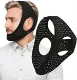 Anti Schnarch Kinnband & Kinnriemen gegen Schnarchen, Einstellbarer Chin Strap Schnarchstopper, A...