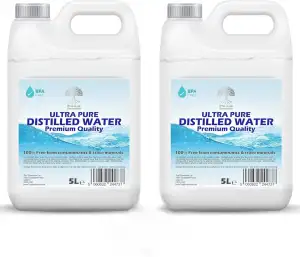 Destilliertes Wasser, 100 % rein, ideal für CPaps, Bügeleisen, Luftbefeuchter, R