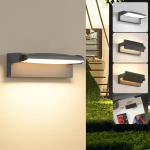 SANSHI Außenlampe 30W,Wandleuchte Innen Außen 3000K/4000K/6500K,wasserdichte IP6